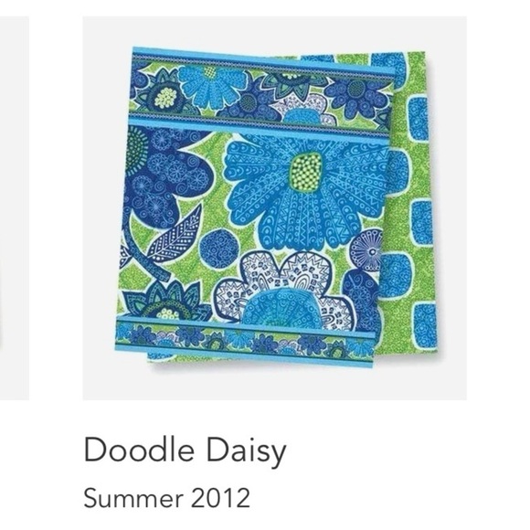 VERA BRADLEY Daisy Doodle 2012 All In One Wristlet Blue Green Lippie Case - Picture 9 of 9